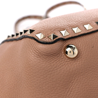 Valentino Garavani Grained Calfskin Small Rockstud Tote Skin Sorbet 9 of 18