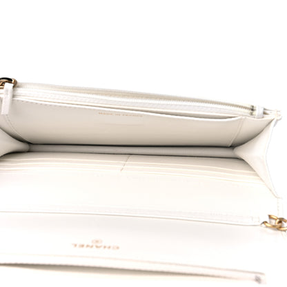 Chanel Goatskin Quilted Punk Essentials Wallet On Chain WOC White 5 of 10