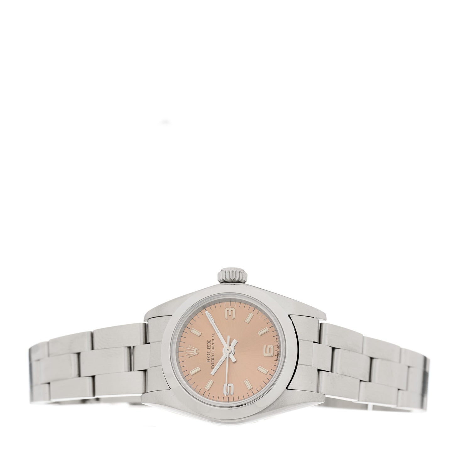 Stainless Steel 24mm Oyster Perpetual Watch Pink 76080