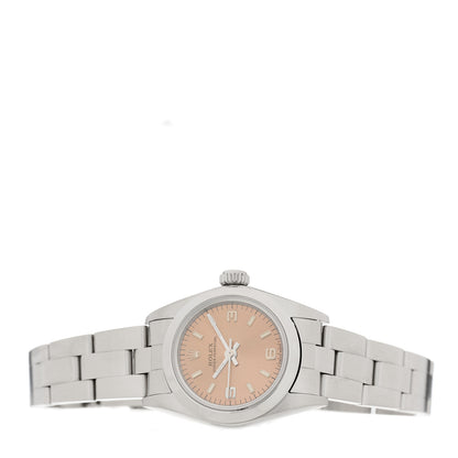 Rolex Stainless Steel 24mm Oyster Perpetual Watch Pink 76080 2 of 5
