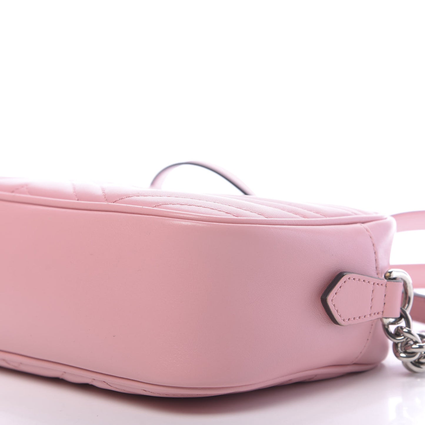Calfskin Matelasse Small GG Marmont Chain Shoulder Bag Wild Rose