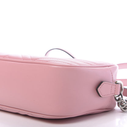 Gucci Calfskin Matelasse Small GG Marmont Chain Shoulder Bag Wild Rose 7 of 13