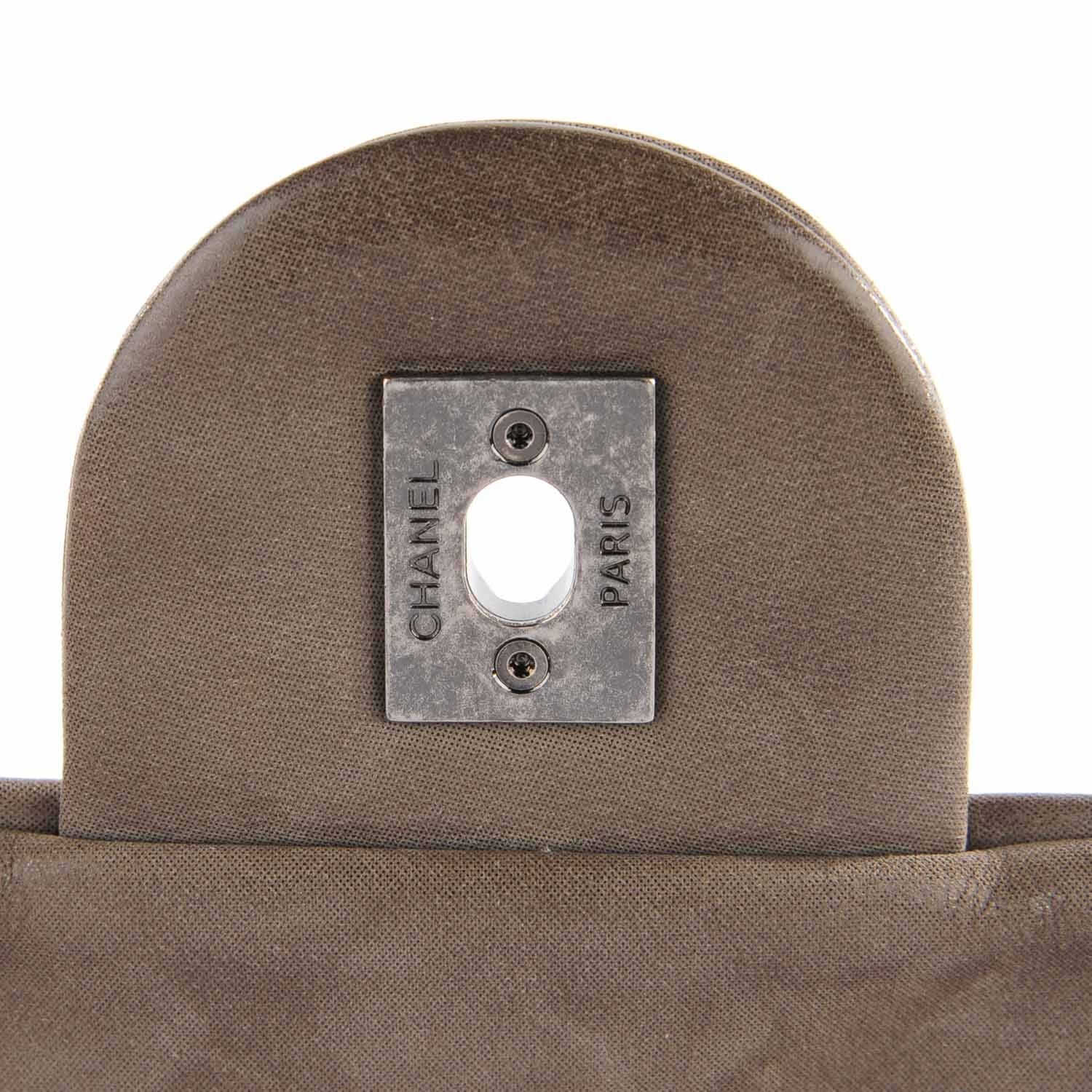 Chanel Iridescent Calfskin Quilted Large Shiva Flap Grey 8 of 8