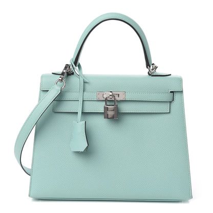 Hermes Epsom Kelly Sellier 25 Bleu Atoll 1 of 12
