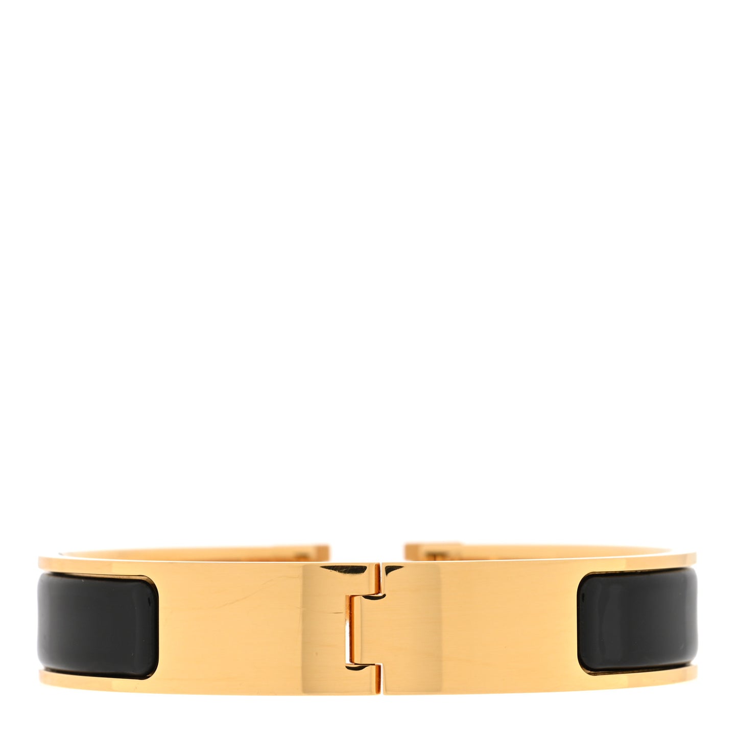 Enamel Narrow Clic Clac H Bracelet PM Black