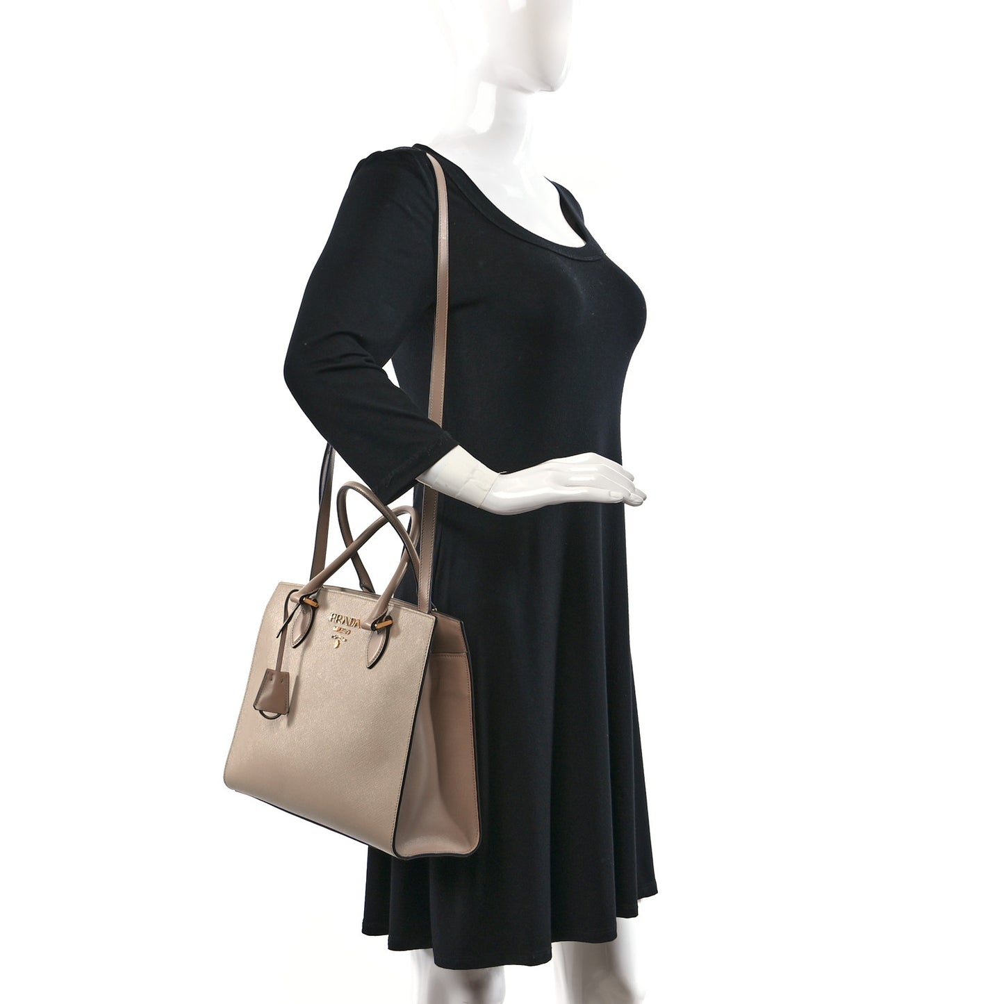 Saffiano Soft Calfskin Tote Cammeo