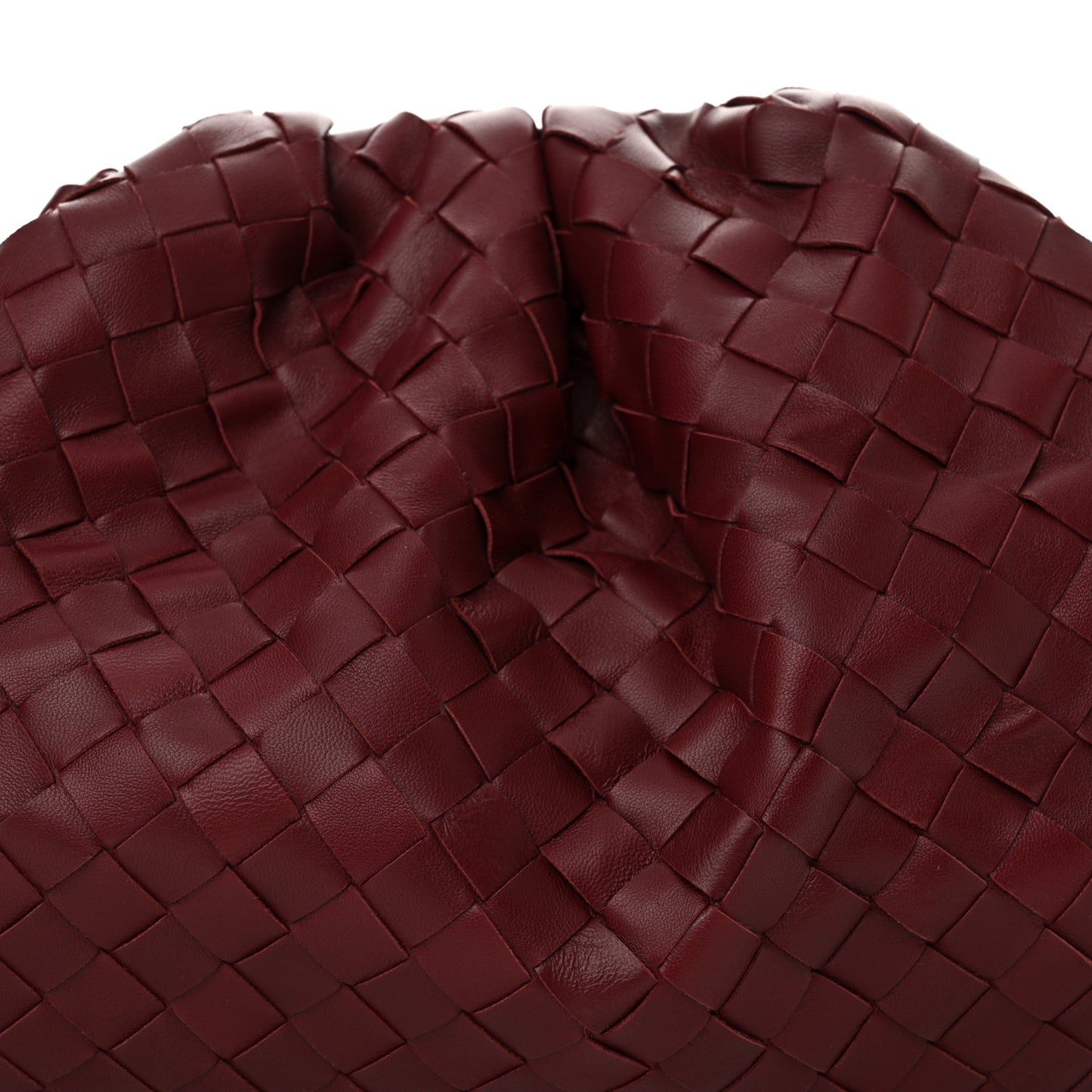 Nappa Maxi Intrecciato The Pouch Oversized Clutch Bordeaux
