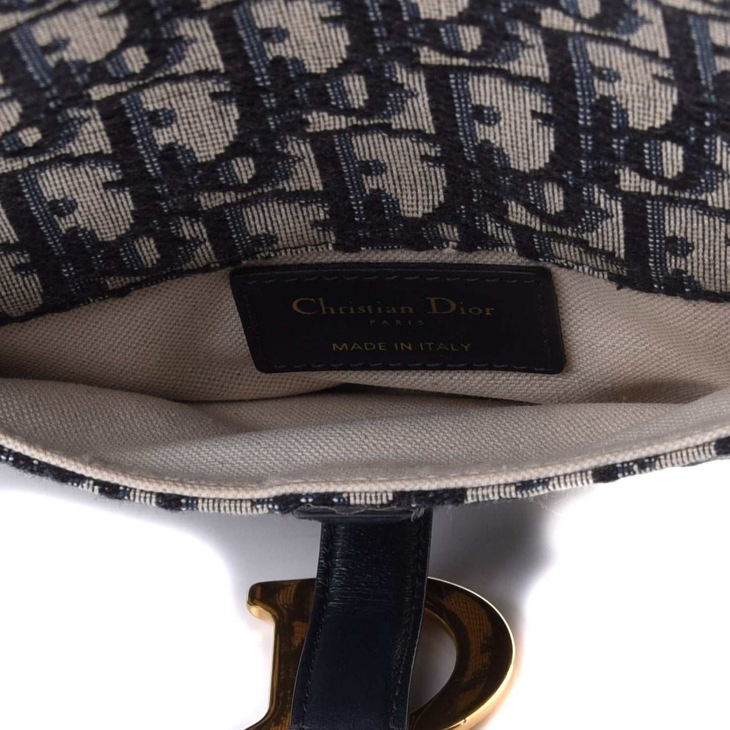 Oblique Saddle Belt Bag Blue