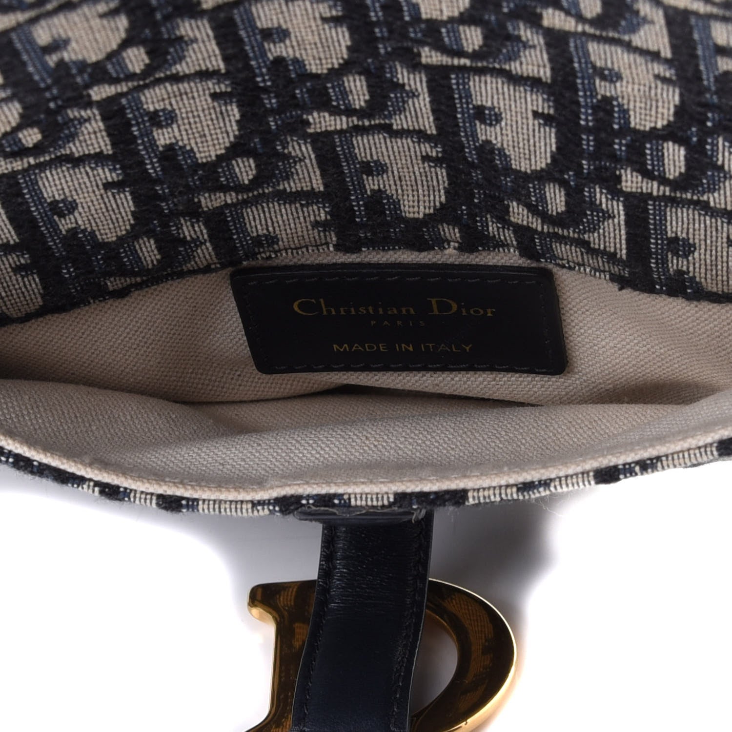 Christian Dior Oblique Saddle Belt Bag Blue 4 of 4