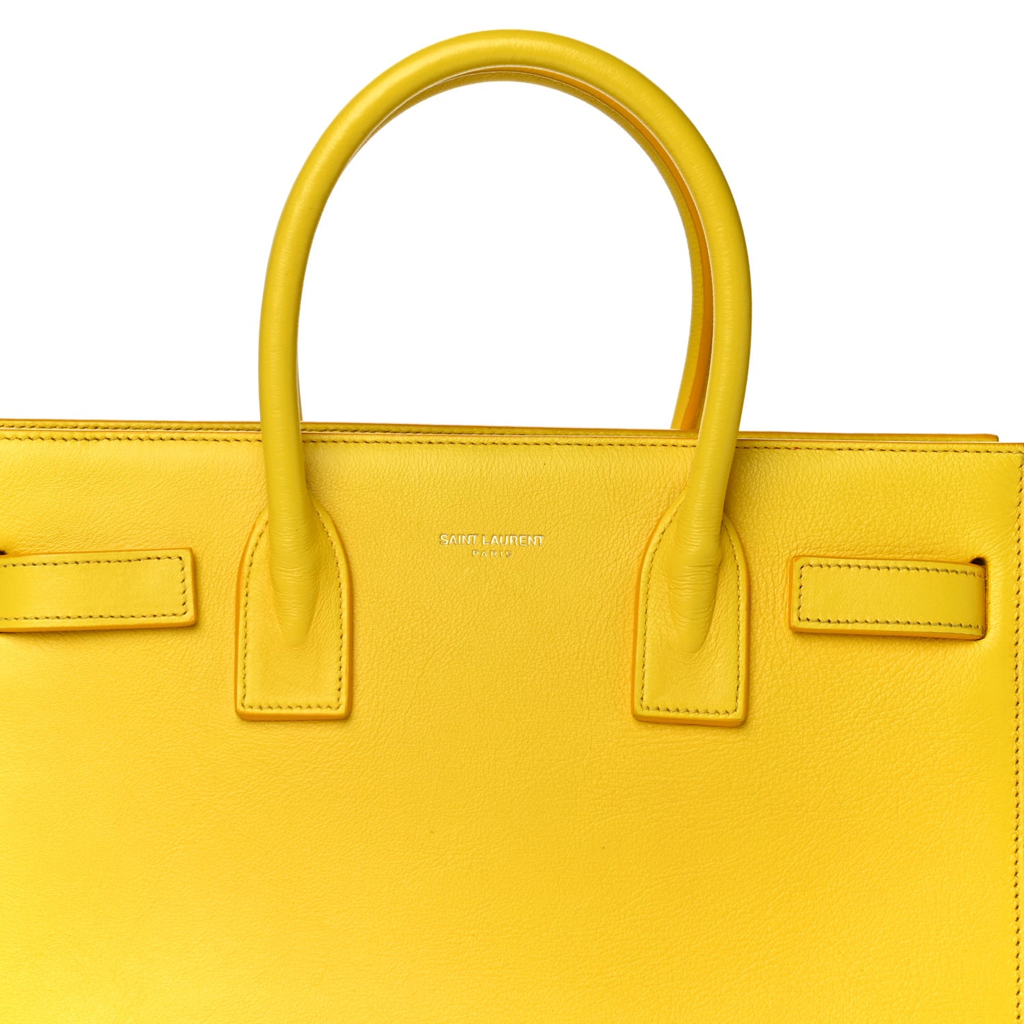 Grained Calfskin Baby Sac De Jour Yellow