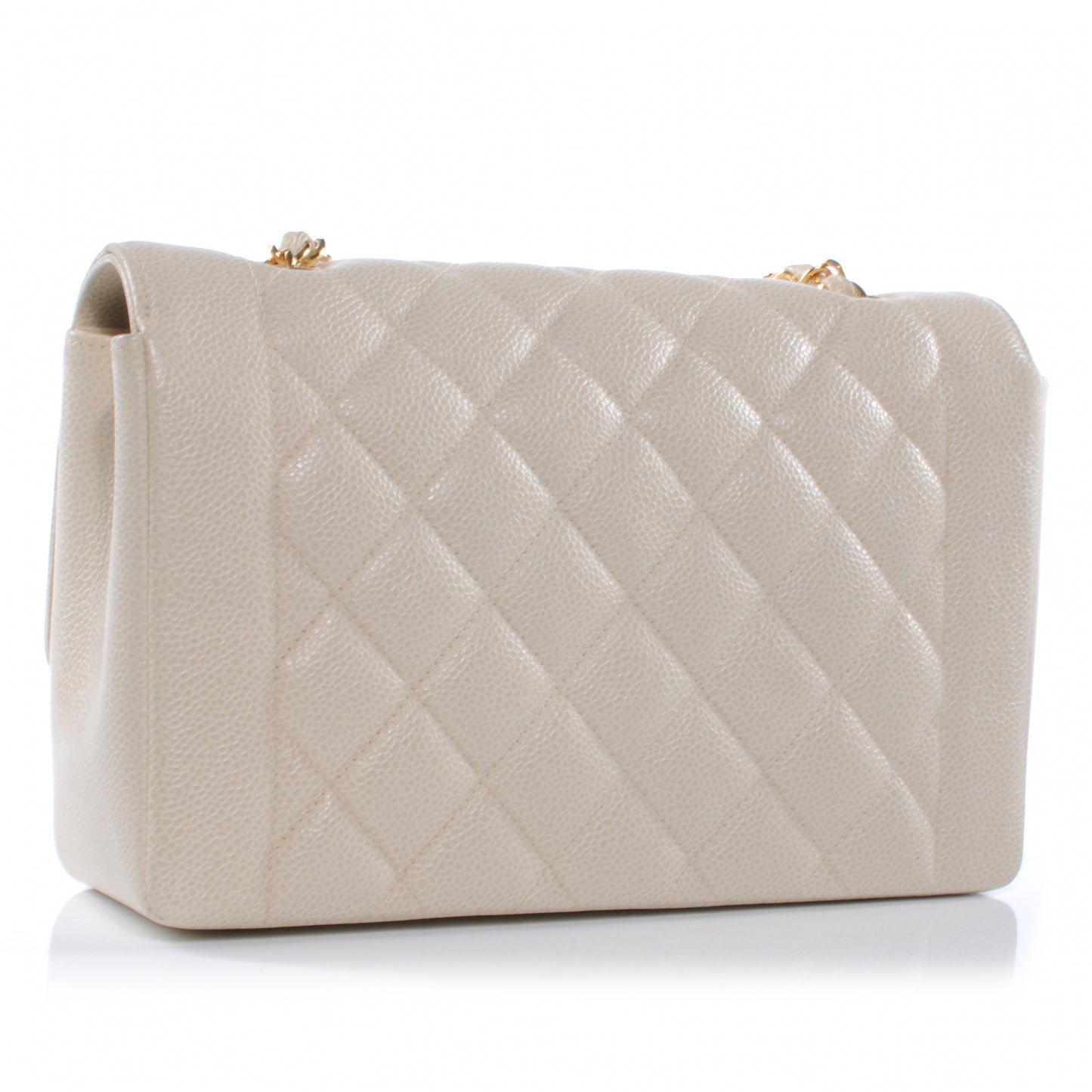 Caviar Quilted Medium Flap Beige