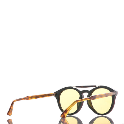 Gucci Acetate Vintage Round GG 0124SA Sunglasses Green Tortoise 4 of 9