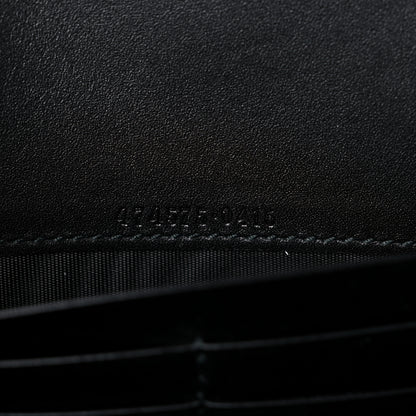 Gucci Calfskin Matelasse GG Marmont Chain Wallet Black 7 of 9