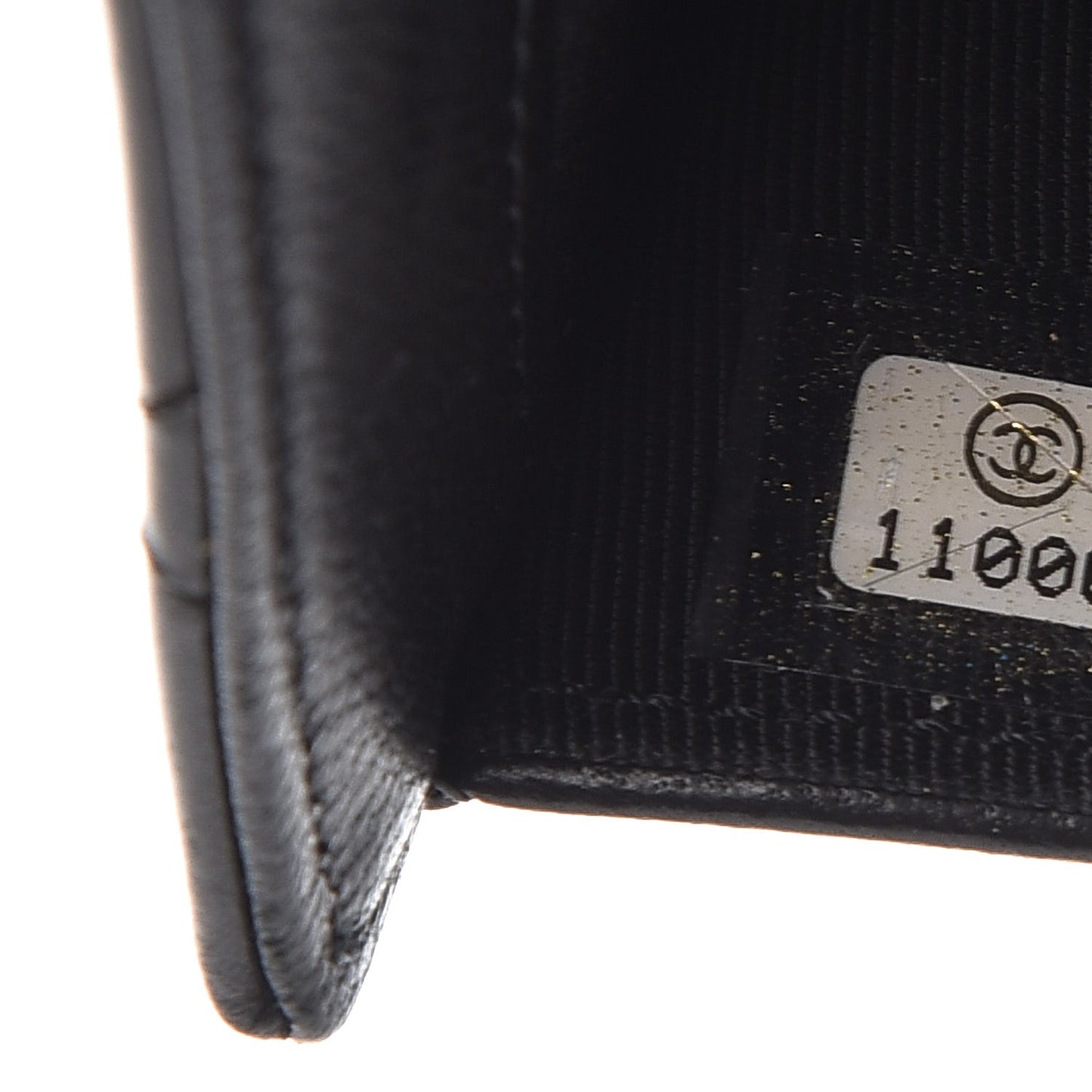 Lambskin Quilted Large Flap Wallet Black
