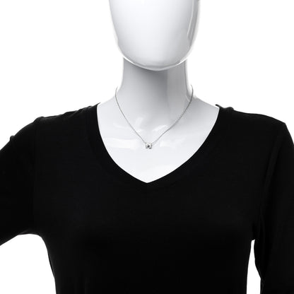 Hermes Lacquered Palladium Mini Pop H Pendant Necklace White 2 of 8