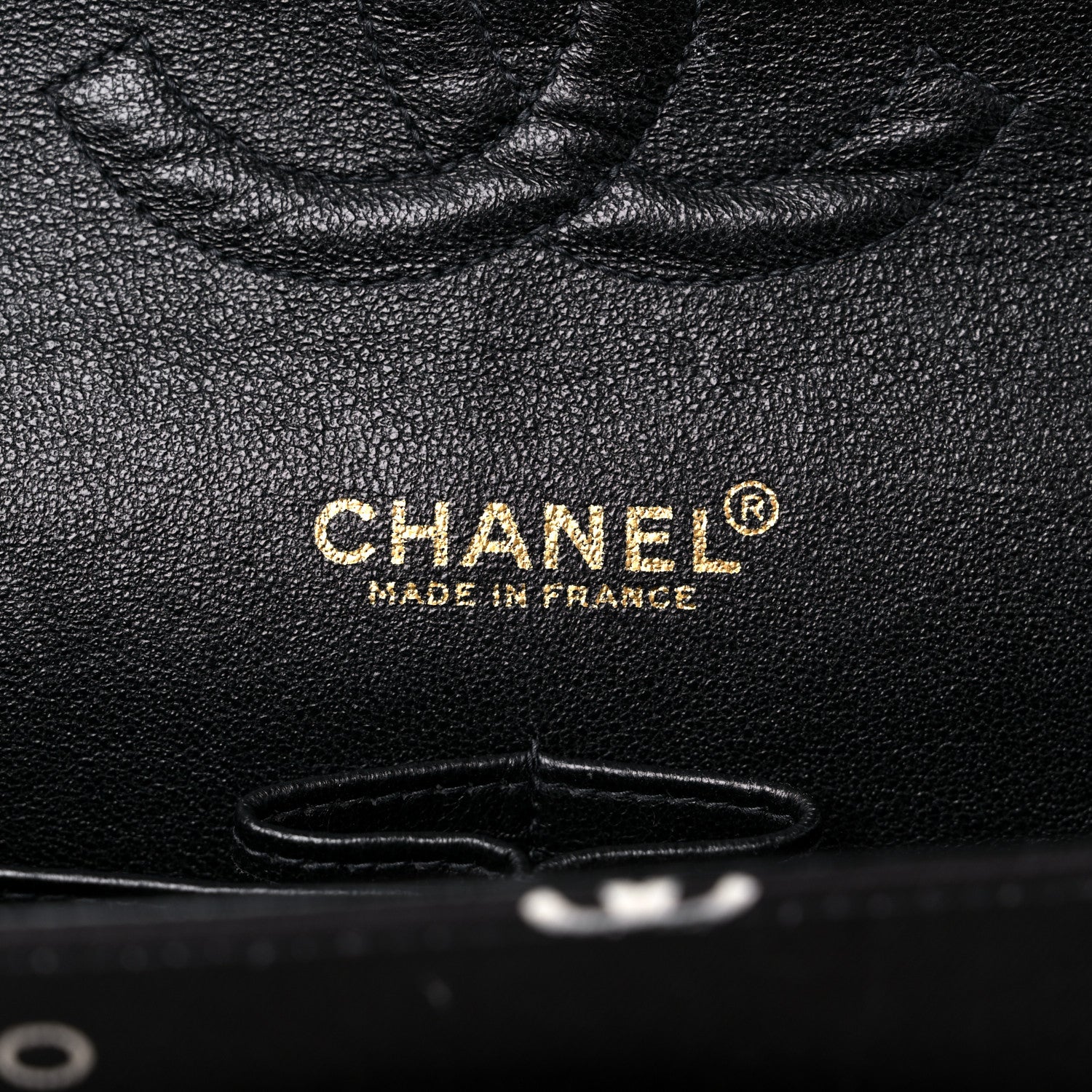 Chanel Canvas Coco Printed Quilted Medium Double Flap Black White 6 of 13