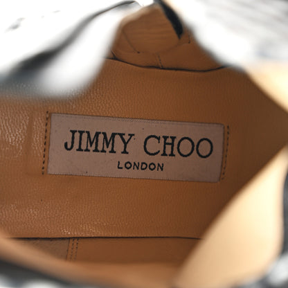 Jimmy Choo Houndstooth Crystal Embellished Cruz Combat Boots 38 Black White 7 of 7