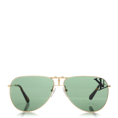 Louis Vuitton Aviator LV Sunglasses Gold 2 of 8