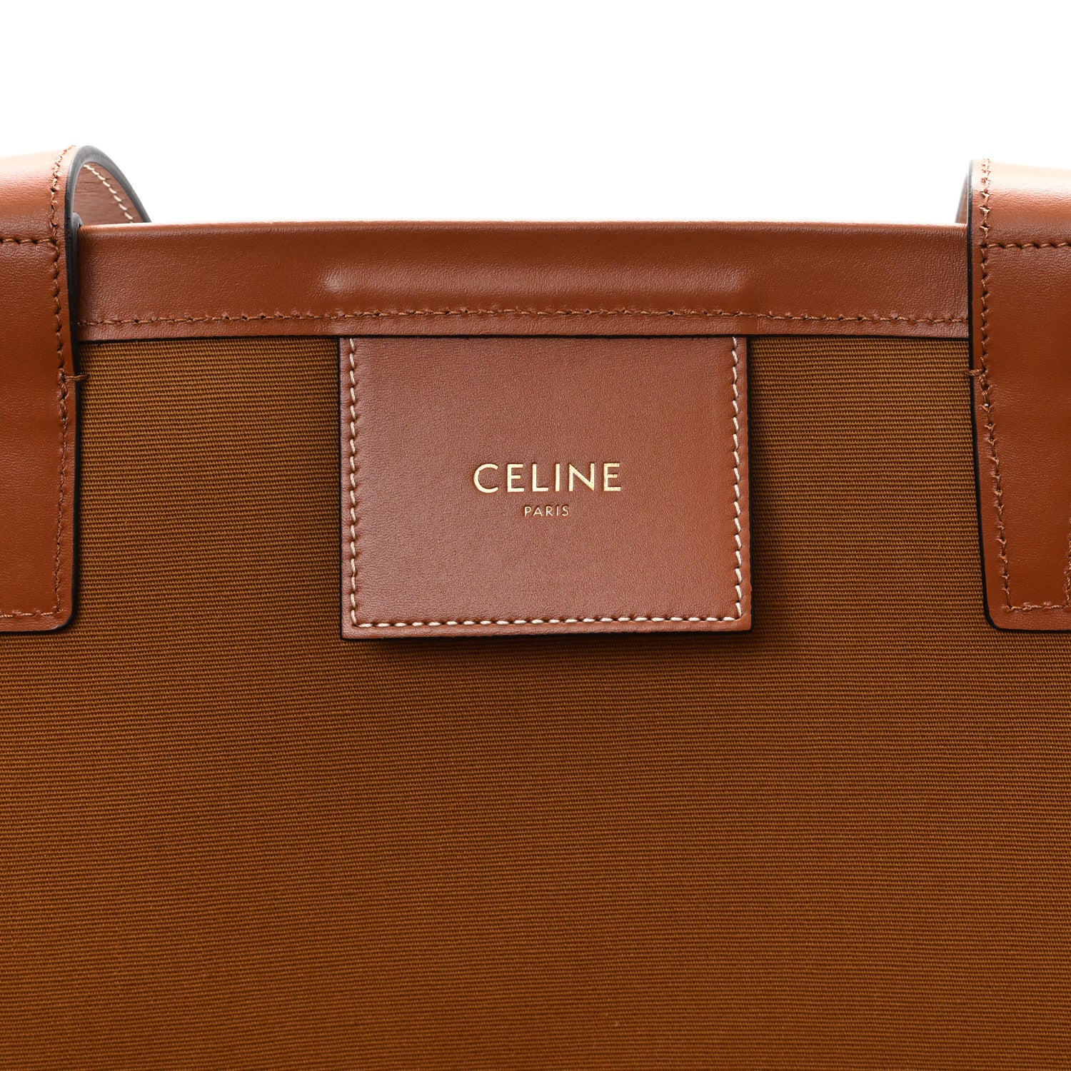 Celine Canvas Calfskin Camouflage Large Couffin Logo Tote Khaki 6 of 10