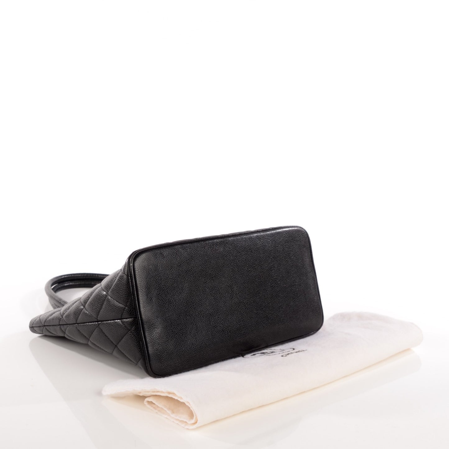 Caviar Quilted Medallion Tote Black
