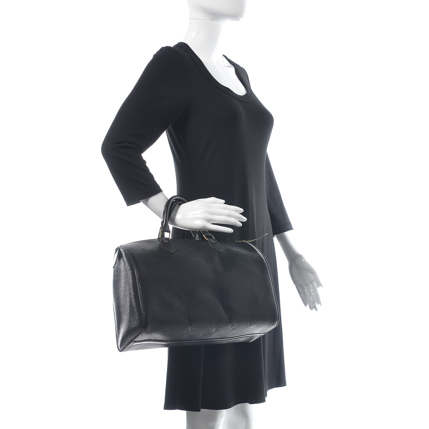 Louis Vuitton Epi Speedy 30 Black 3 of 13