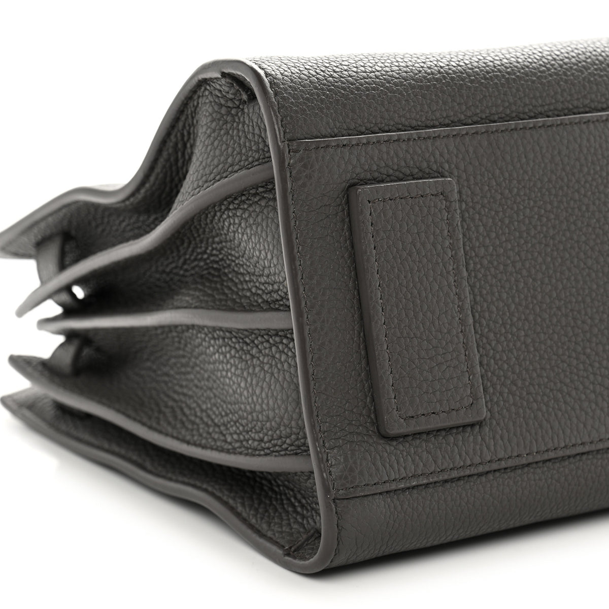 Grained Calfskin Baby Supple Sac De Jour Fog
