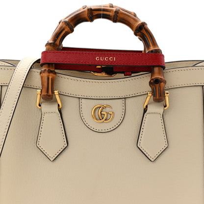 Gucci Wonka Grain Calfskin Medium Diana Tote Bag Mystic White 8 of 11
