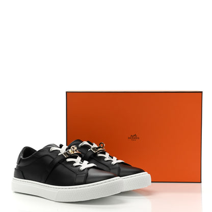 Hermes Calfskin Day Sneakers 37 Black 10 of 10