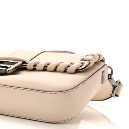 Fendi Vitello Dolce Lace Up Baguette Camelia 9 of 11