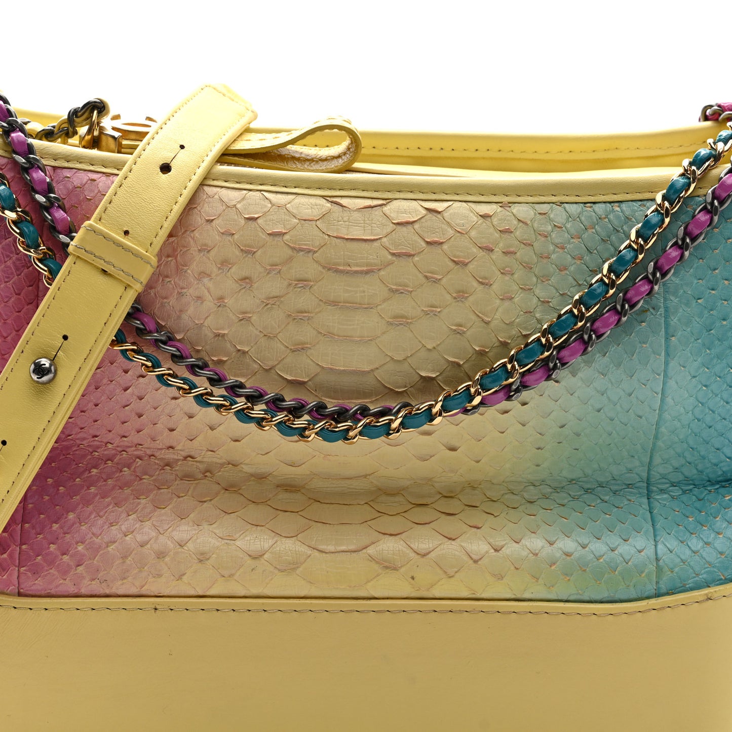 Snakeskin Medium Gabrielle Hobo Yellow Multicolor