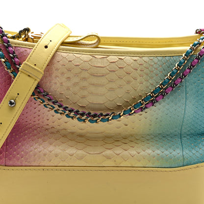 Chanel Snakeskin Medium Gabrielle Hobo Yellow Multicolor 8 of 10