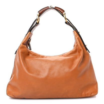 Gucci Calfskin Medium Horsebit Chain Hobo Brown 1 of 12