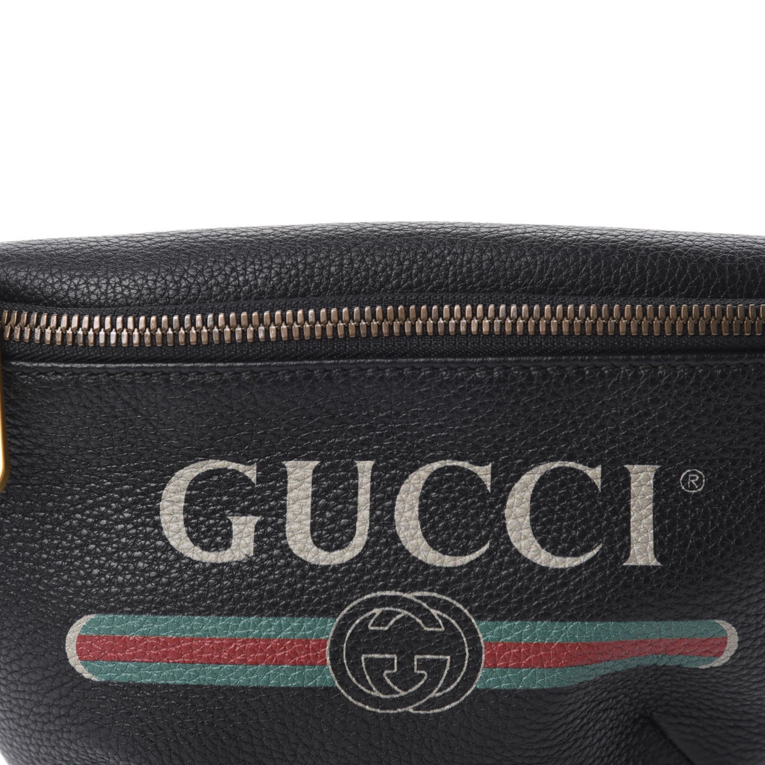 Gucci Grained Calfskin Small Logo Belt Bag Black 10 of 10