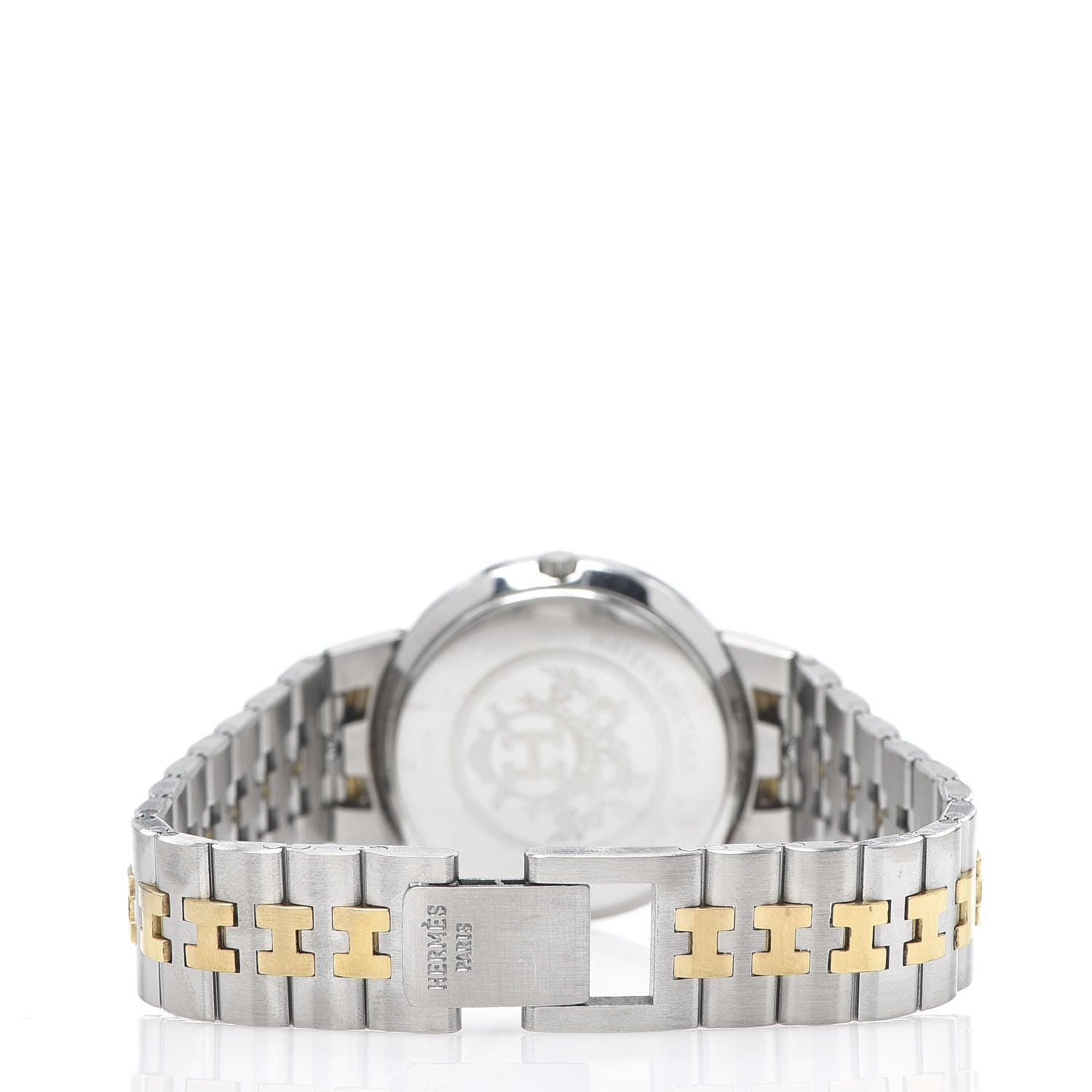 Hermes Stainless Steel 32mm Sellier Quartz Watch Gold 3 of 5