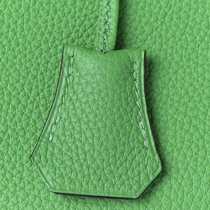 Hermes Togo Bi Color Horseshoe Birkin 25 Bambou Bleu Nuit 23 of 37