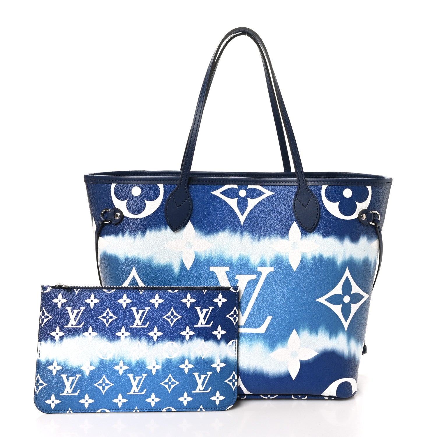 Louis Vuitton Monogram Escale Neverfull MM Blue 2 of 12