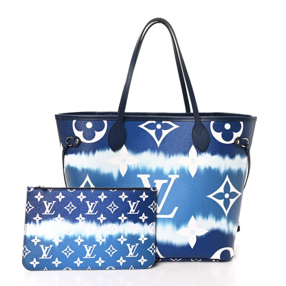 Louis Vuitton Monogram Escale Neverfull MM Blue 2 of 12