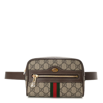 Gucci GG Supreme Monogram Web Small Ophidia Belt Bag 85 34 Dark Brown 1 of 10