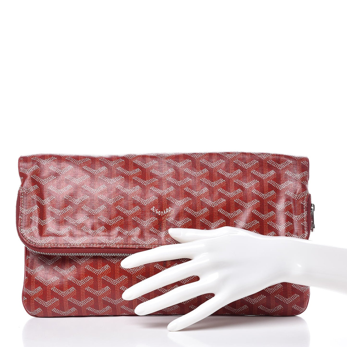 Goyardine Sainte Marie Soft Clutch Red