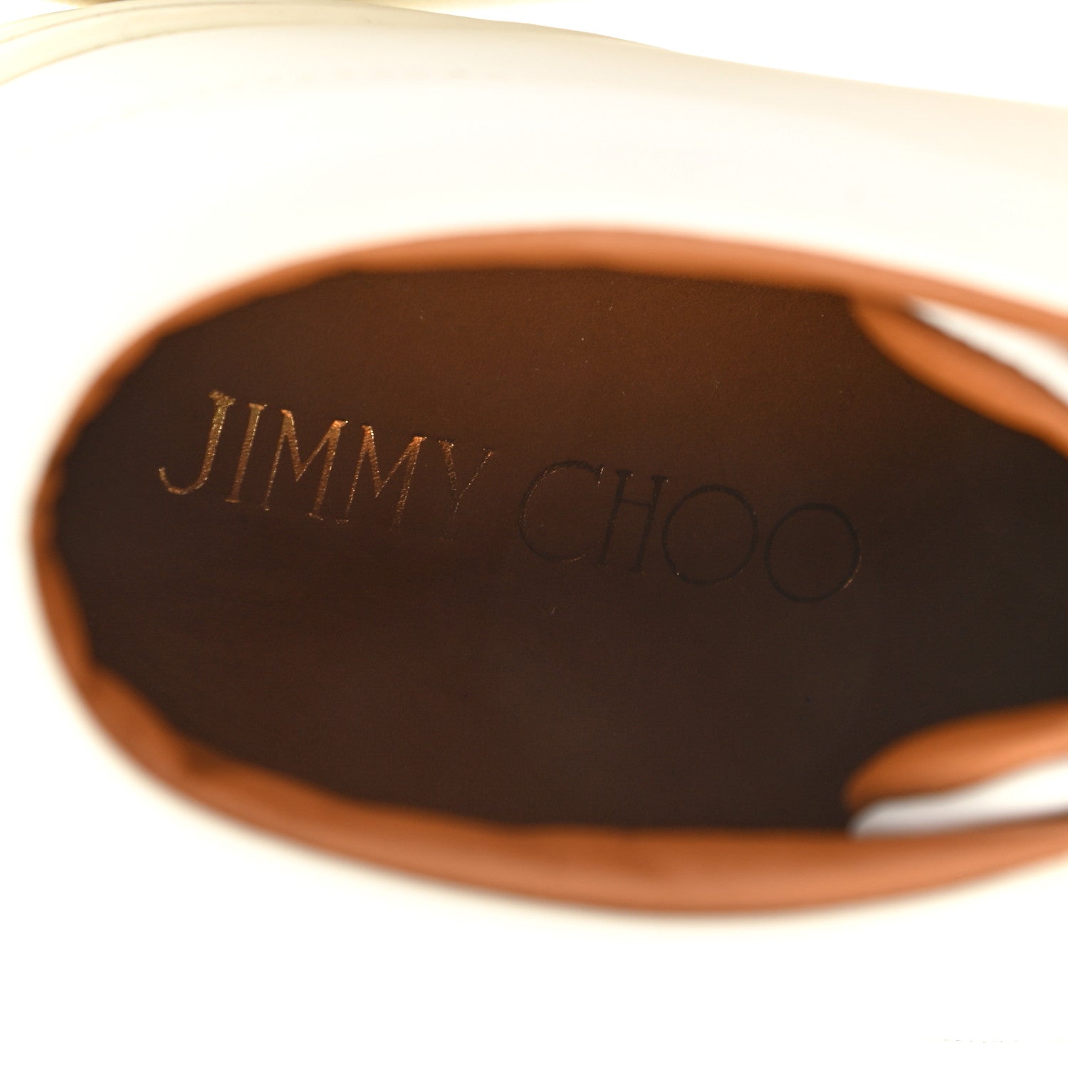 Jimmy Choo Calfskin Bells Lace Up Sneakers 40 White Natural 7 of 8