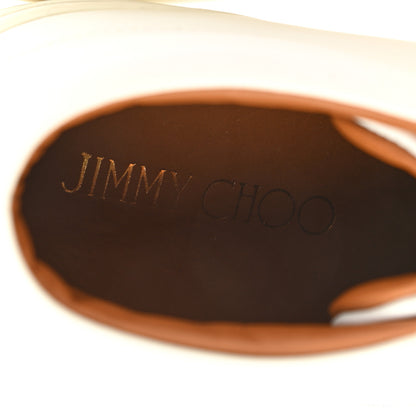 Jimmy Choo Calfskin Bells Lace Up Sneakers 40 White Natural 7 of 8