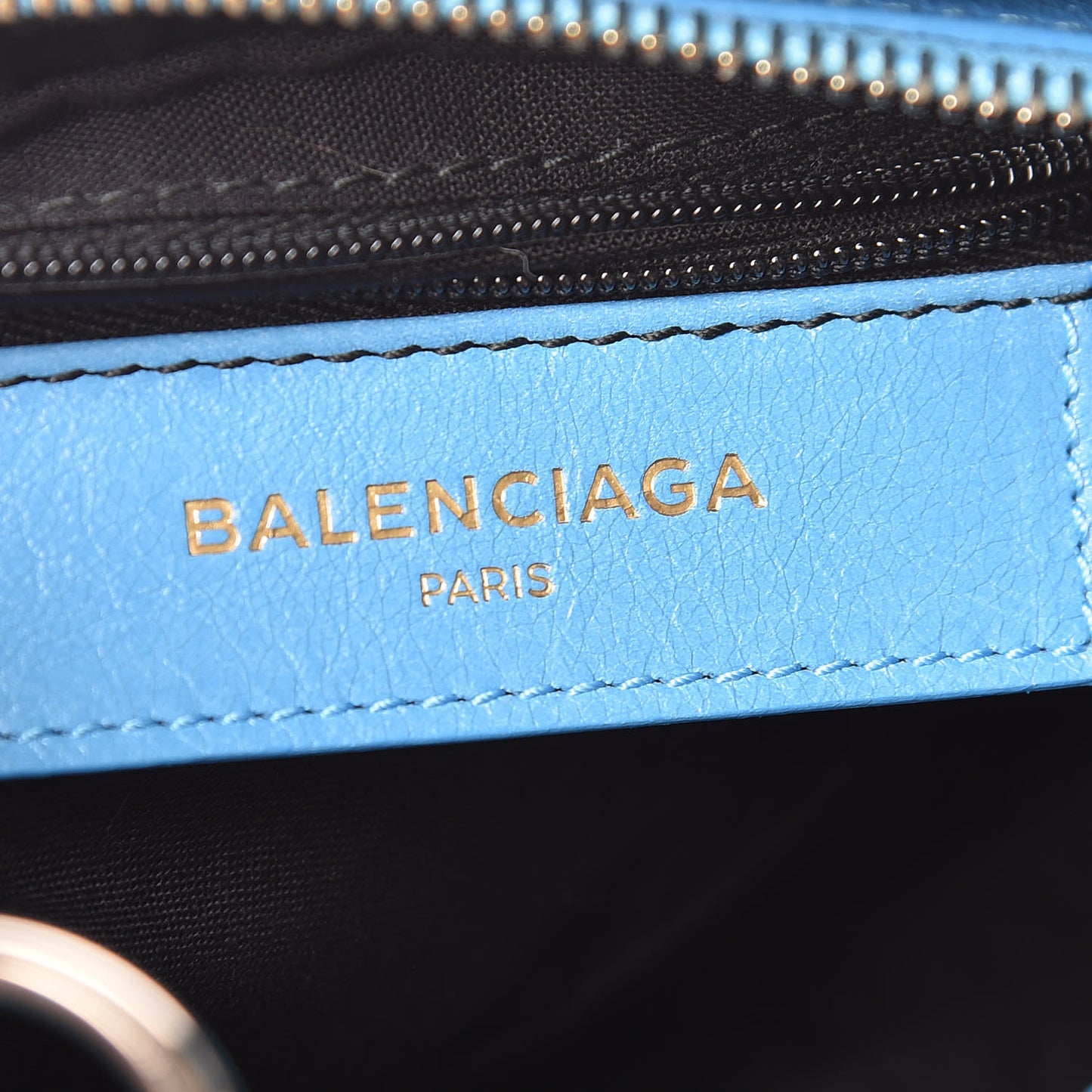 Agneau Classic Gold Hardware Hip Bleu Azur Clair