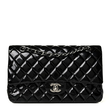 Chanel Patent Quilted Medium Double Flap Black 1 of 6