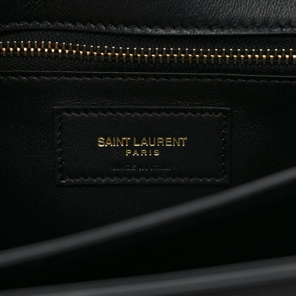 Saint Laurent Smooth Calfskin Le Maillon Satchel Black 6 of 9