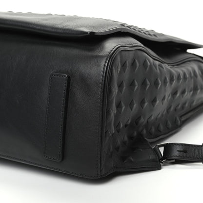 MCM Calfskin Embossed Medium M Moment Backpack Black 9 of 12