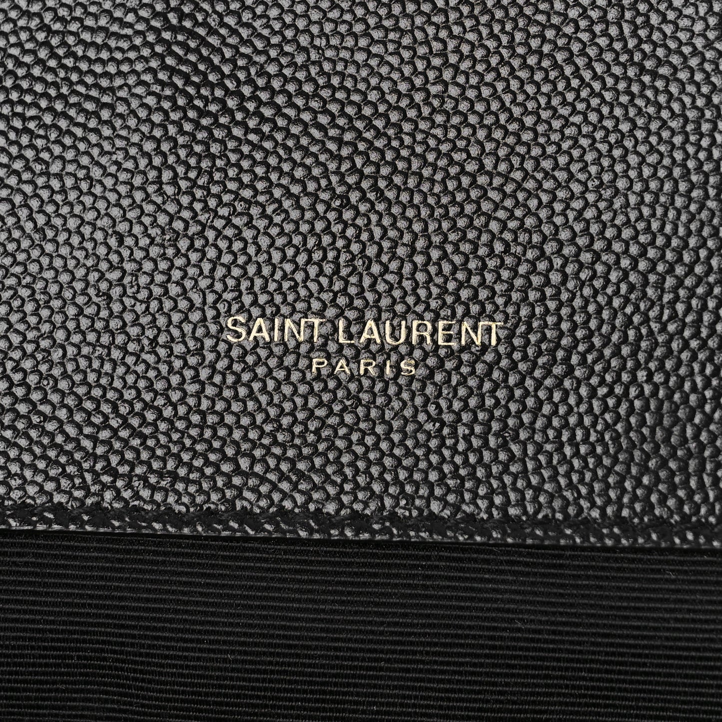 Grain De Poudre Textured Mixed Matelasse Large Triquilt Monogram Satchel Black