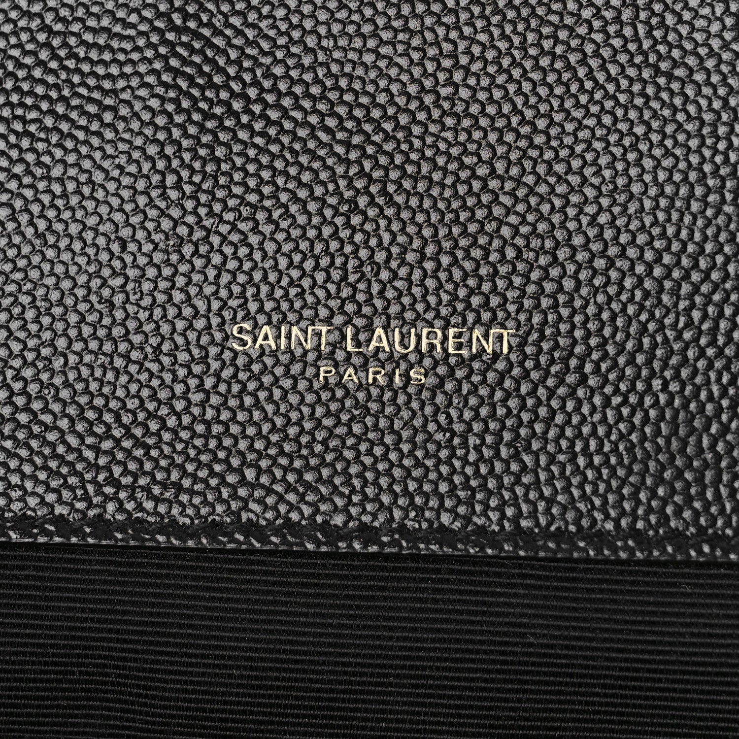 Saint Laurent Grain De Poudre Textured Mixed Matelasse Large Triquilt Monogram Satchel Black 7 of 11
