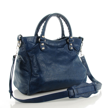 Balenciaga Agneau Giant 12 Silver Hardware Velo Bleu Mineral 3 of 7
