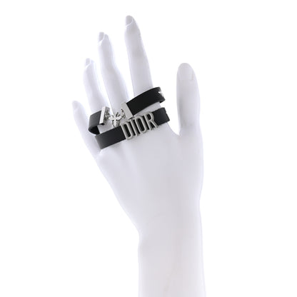 Christian Dior Calfskin Dior Bee Double Bracelet Black 2 of 5