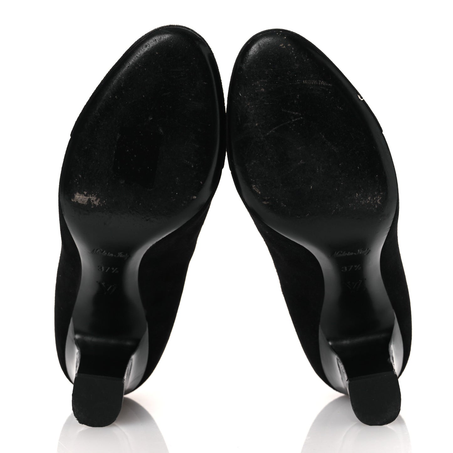 Suede Monogram Uniformes Cap Toe Chelsea 75mm Ankle Boots 37.5 Black